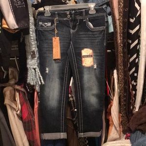Amethyst skinny crop jeans size 5